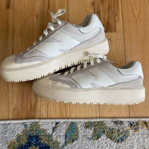 New Balance White and Yellow CT302 Sneakers